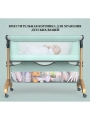 Колыбель для новорожденных Floopsi + 2 наматрасника (массив бука). Детская приставная кроватка (хаки)