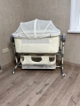 Колыбель для новорожденных Floopsi, электрическая, 5 скоростей укачивания. Детская приставная кроватка#1
